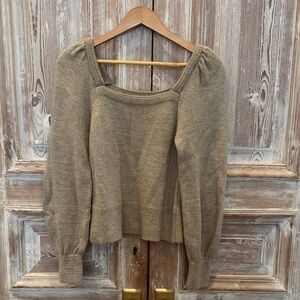 Anthropologie Brown Crew Neck Sweater